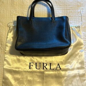 Furla leather bag with shoulder strap